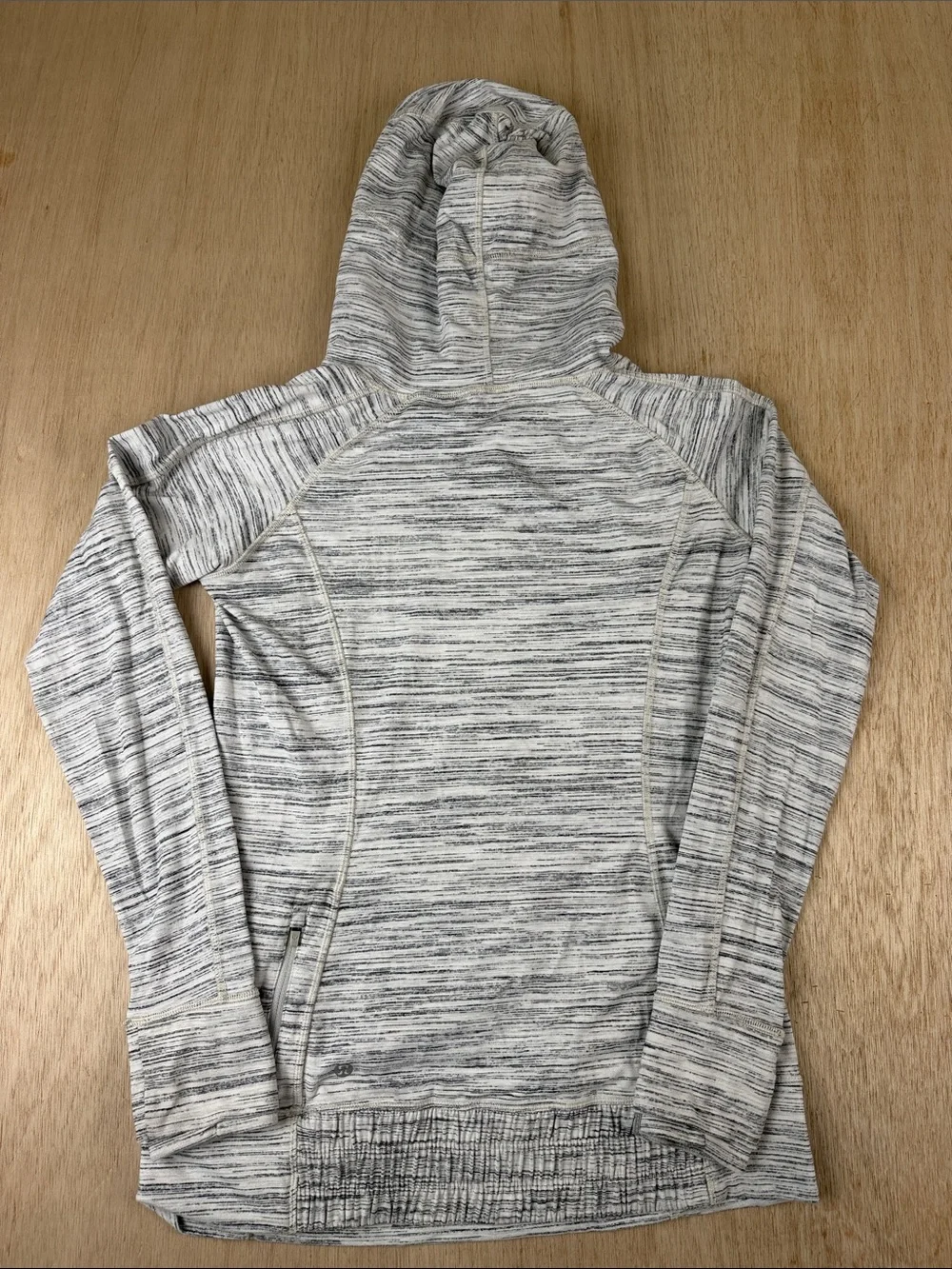 Lululemon Think Fast Hoodie Heathered Space Dye Rulu Thumbholes Hidden Pocket